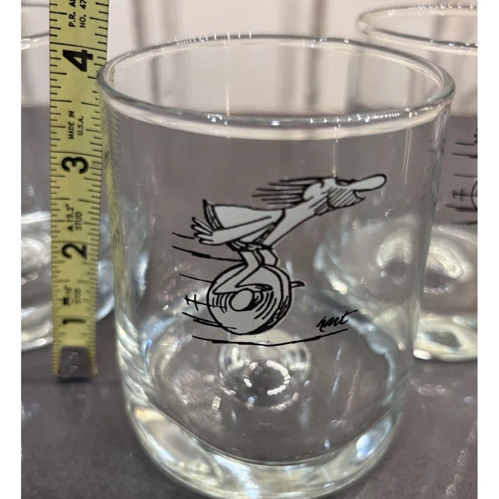 Set of 3 Vintage B.C. Comics Thor Caveman Ice Age Tumblers Glasses - Johnny Hart